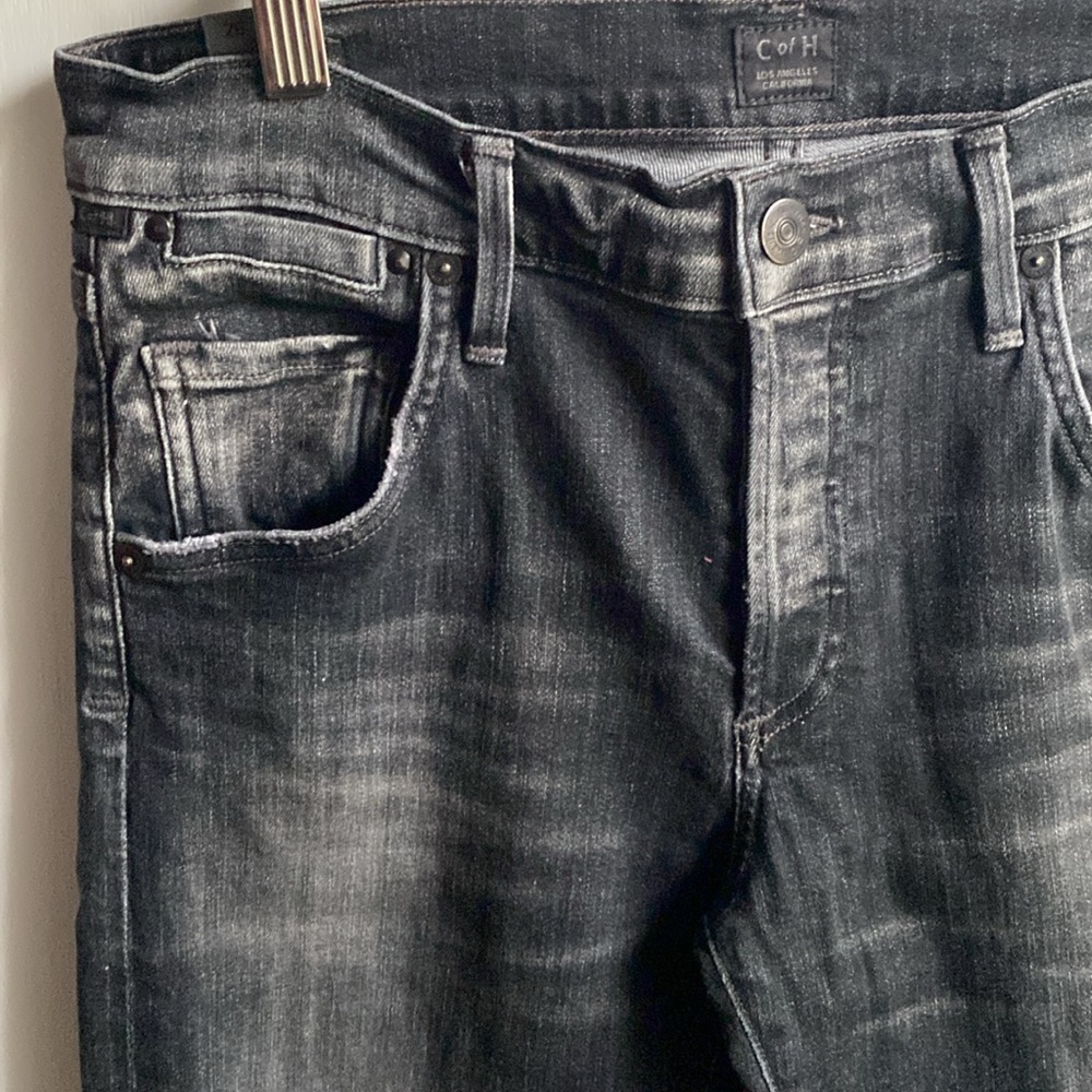 C of H Black Emerson Slim Boyfriend Jeans 6,pocket slightly crop size 26 - Picture 7 of 14